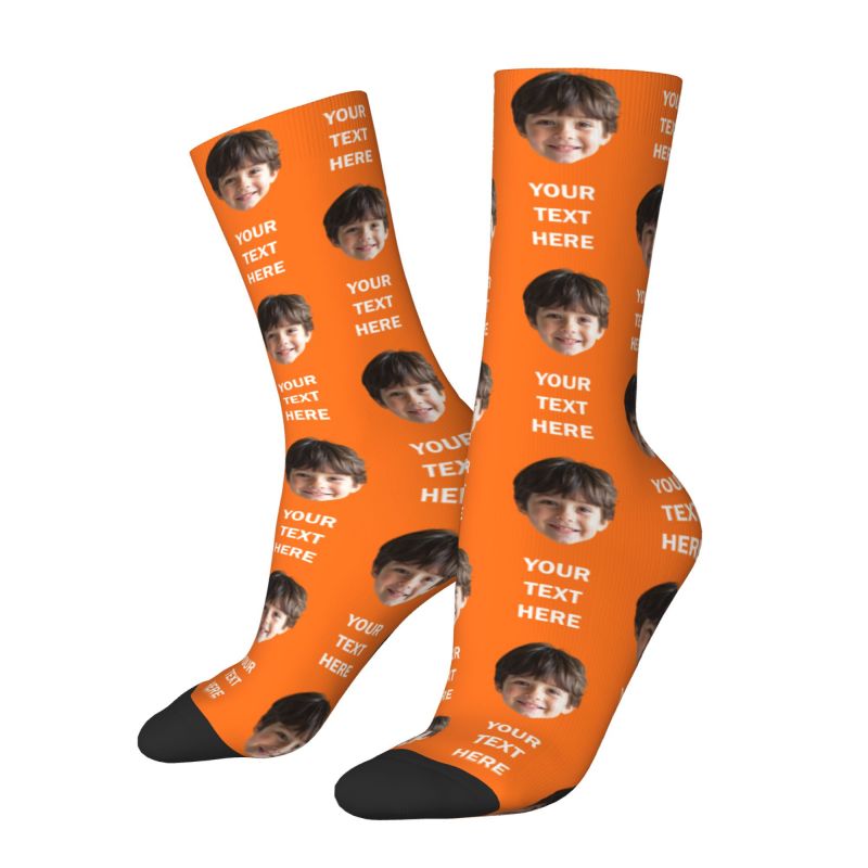 パーソナライズされた写真テキストカスタム男性女性クルーソック - Dress Sock Men のレビューと価格