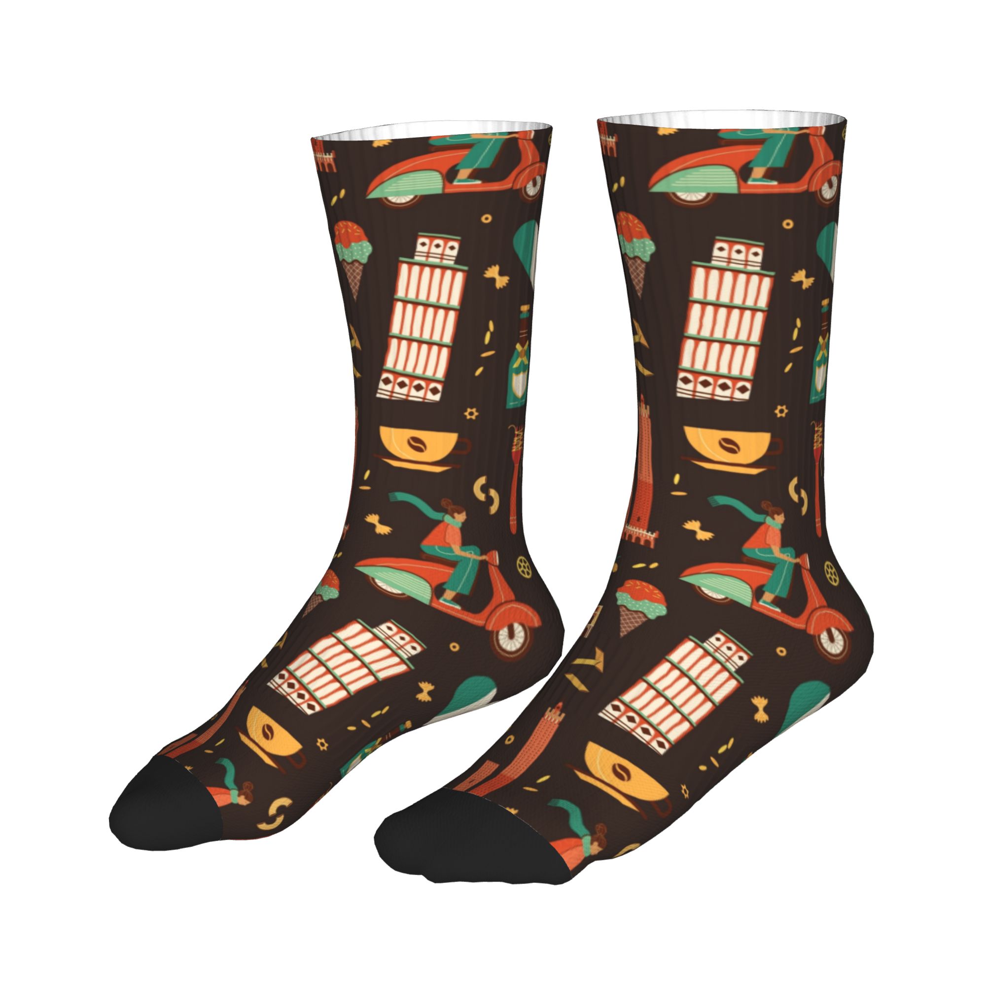 イタリア旅行イタリア料理ランドマークドレスソックスメンズレデ - Dress Sock Men のレビューと価格