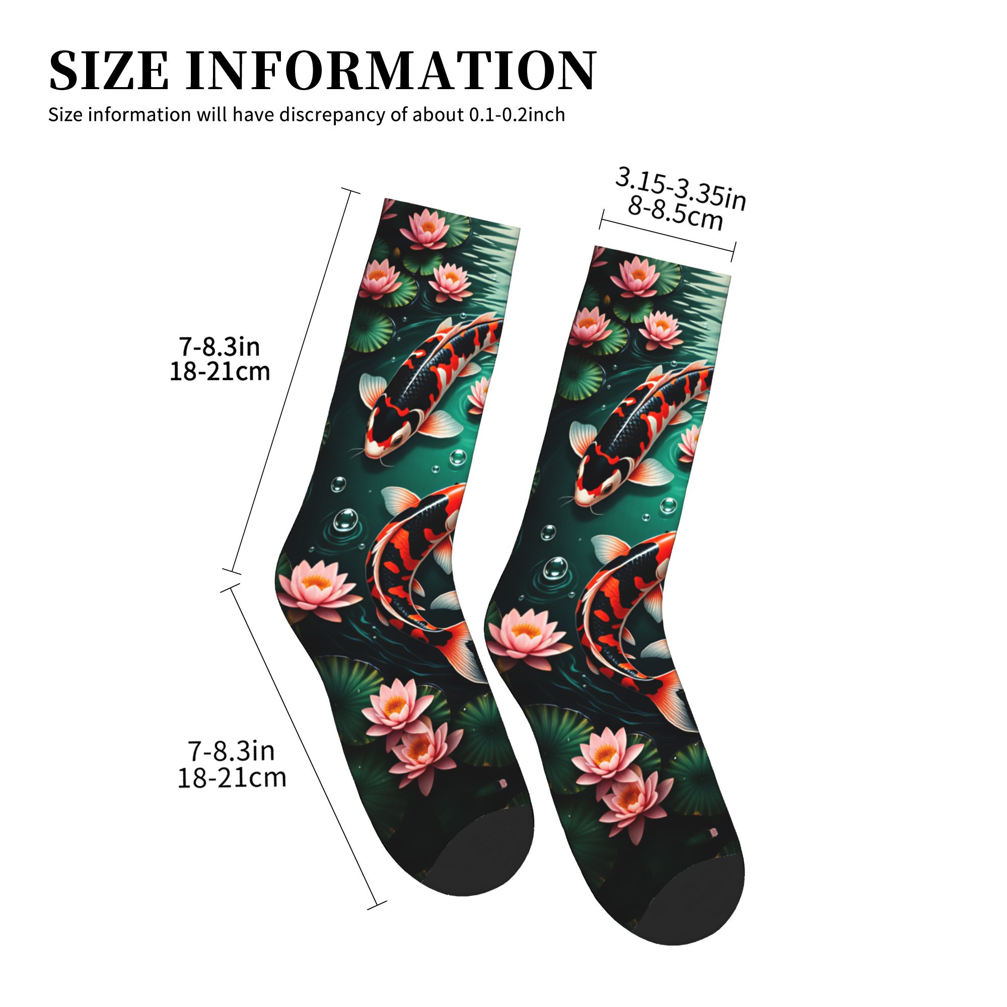 三鯉蓮暗池風水ドレスソックス男性用女性用暖かいファッションク - Dress Sock Men のレビューと価格