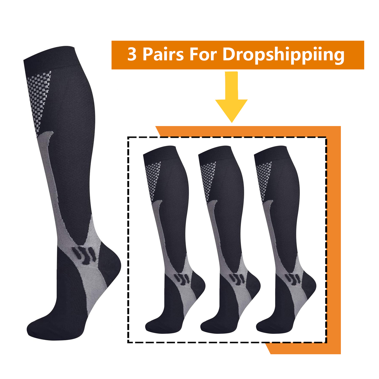 男性と女性のための3ペアのスポーツソックス,医療と看護のため - Compression Sock Medical のレビューと価格