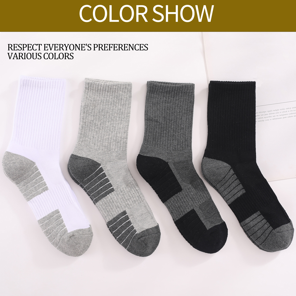 1/3/6 ペア厚手の男性女性ハイキングソックス滑り止めテリ - Athletic Sock Cushion のレビューと価格