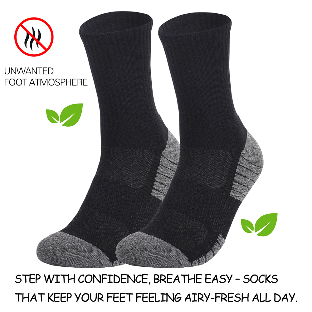 1/3/6 ペア厚手の男性女性ハイキングソックス滑り止めテリ - Athletic Sock Cushion のレビューと価格