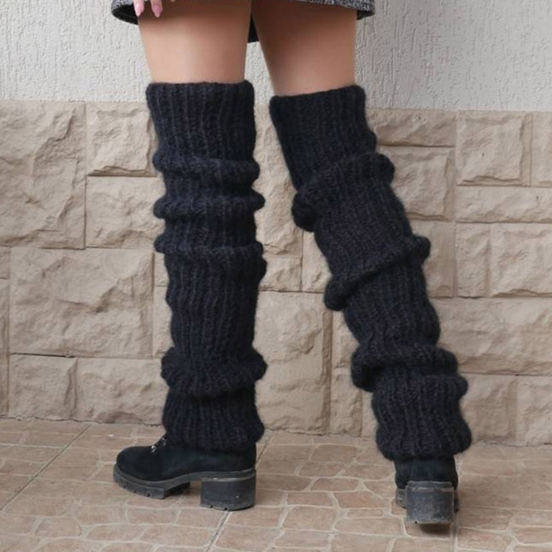 レッグウォーマー,ニット,無地,エクストラロング,ハイブーツ - Boot Sock Slouchy のレビューと価格