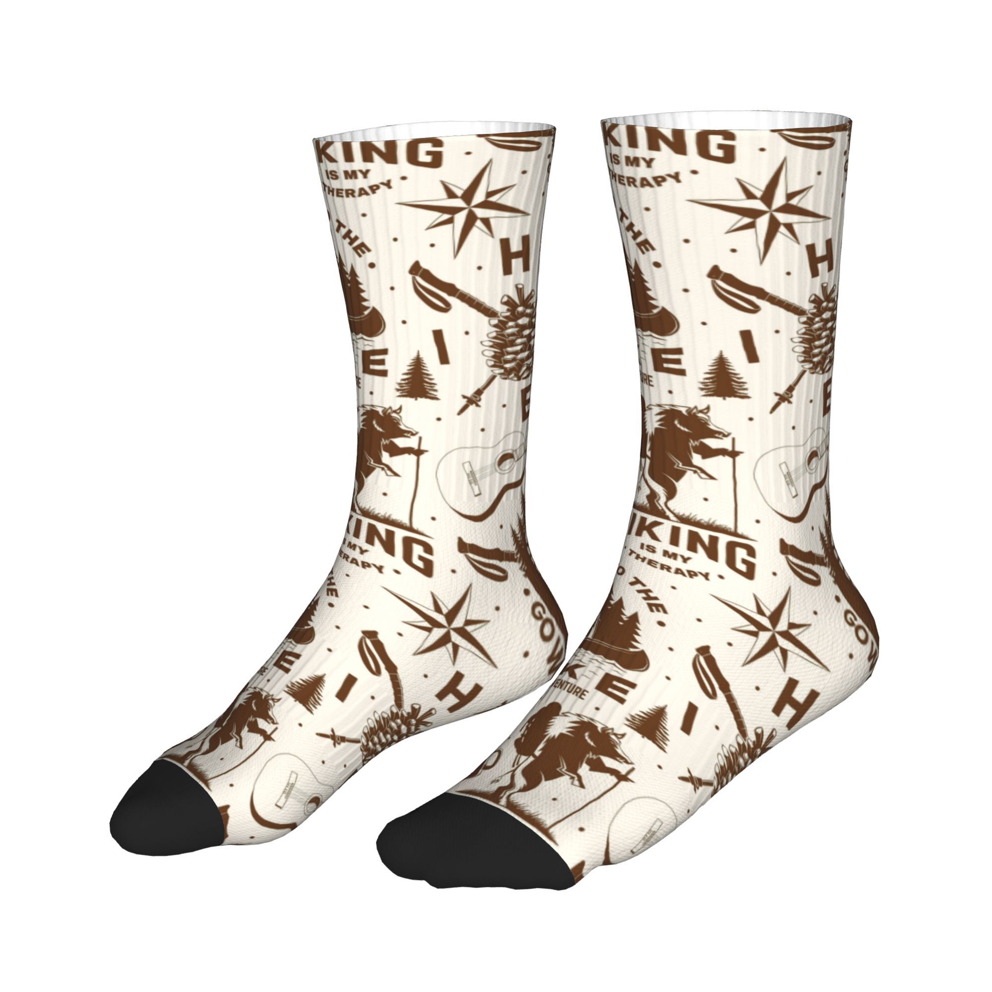 ノベルティメンズヴィンテージレイクハイキング野生動物シームレ - Dress Sock Men のレビューと価格