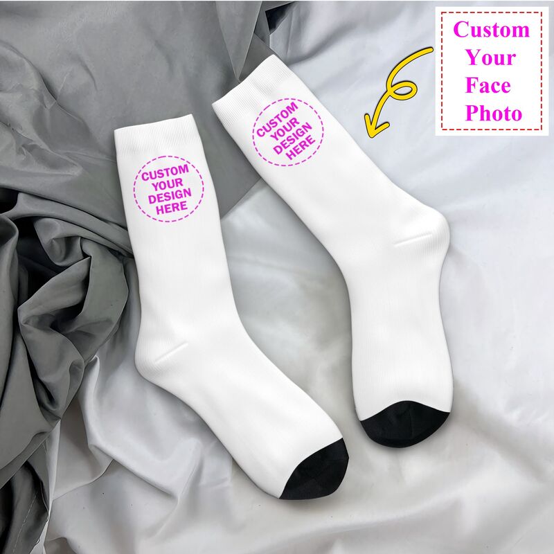 パーソナライズ カスタム写真ロゴテキスト メンズ レディース - Dress Sock Men のレビューと価格