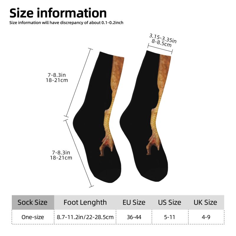 鶏の足の形をしたメンズクルーソックス、ユニセックス、楽しい春 - Dress Sock Men のレビューと価格